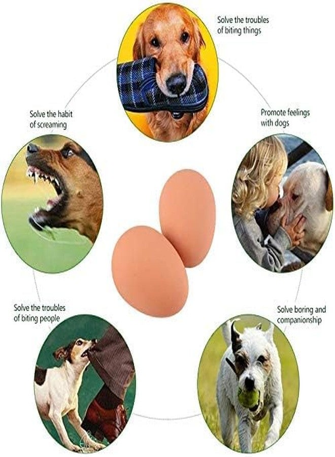 D&C PAWS لعبة مضغ على شكل كرة مطاطية نطاطة على شكل بيضة من D&C PAWS للكلاب والجراء والقطط - لعبة متينة وآمنة وتفاعلية للمضغ والجلب والتسلية (عبوة من قطعة واحدة) - Image 5
